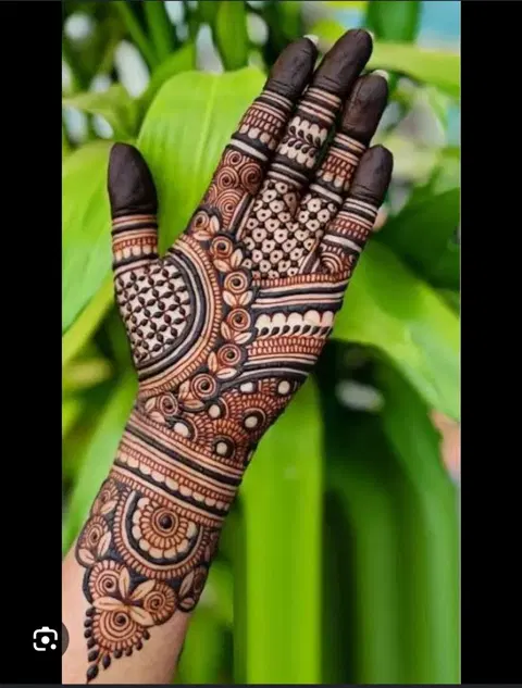 bridal indian front hand mehndi design
