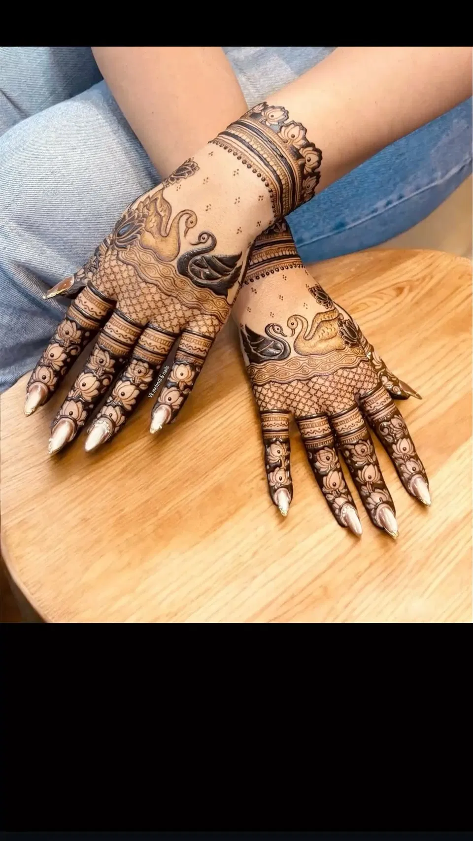 Easy Bridal Royal Arm Mehndi Design with Jaal and Lotus