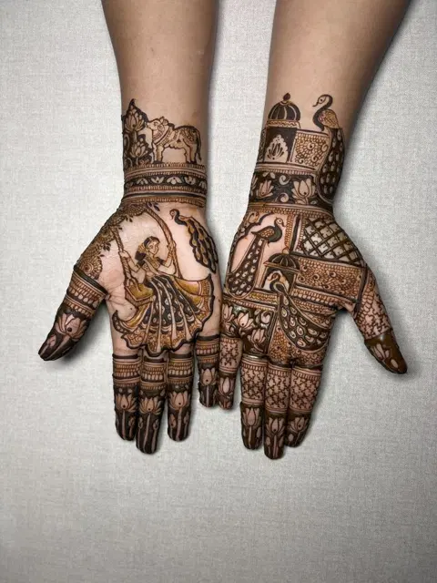 bridal indian figure mehndi design