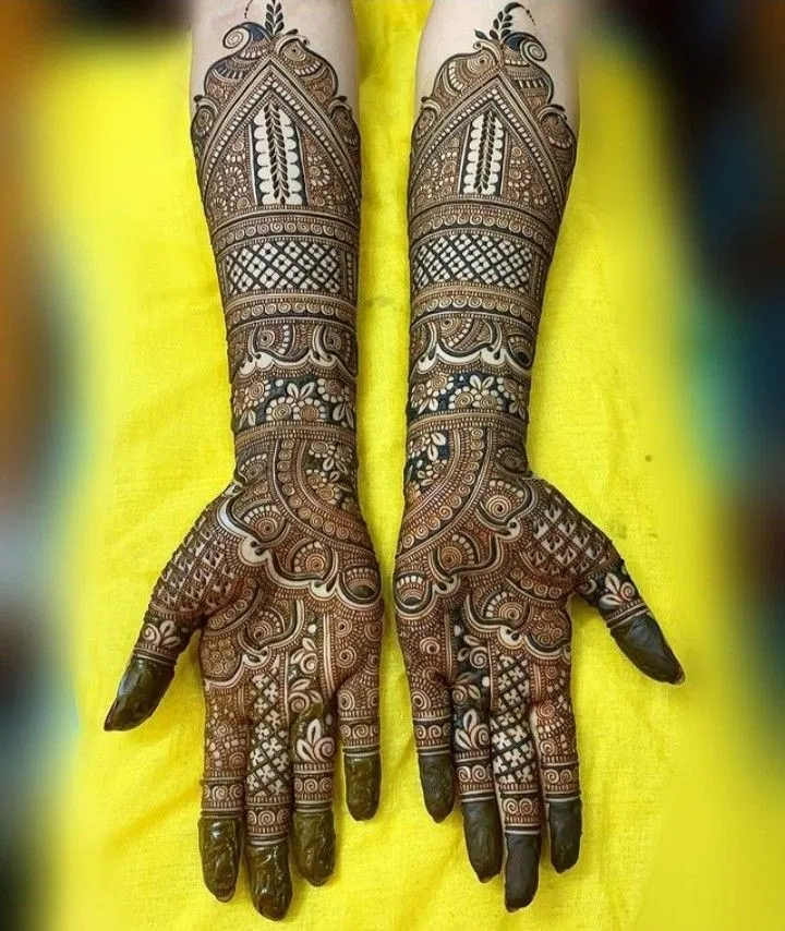 Bridal Indian Front Hand Mehndi Design with Figures (11)