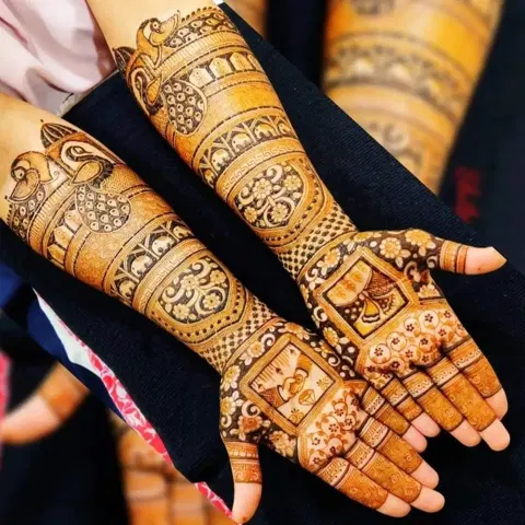 bridal figure full hand mehndi design