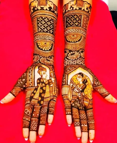 bridal figure mehndi design