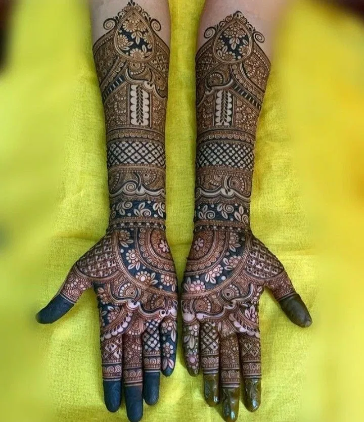 Bridal Indian Front Hand Mehndi Design with Figures (14)