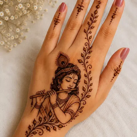 simple circle mehndi design