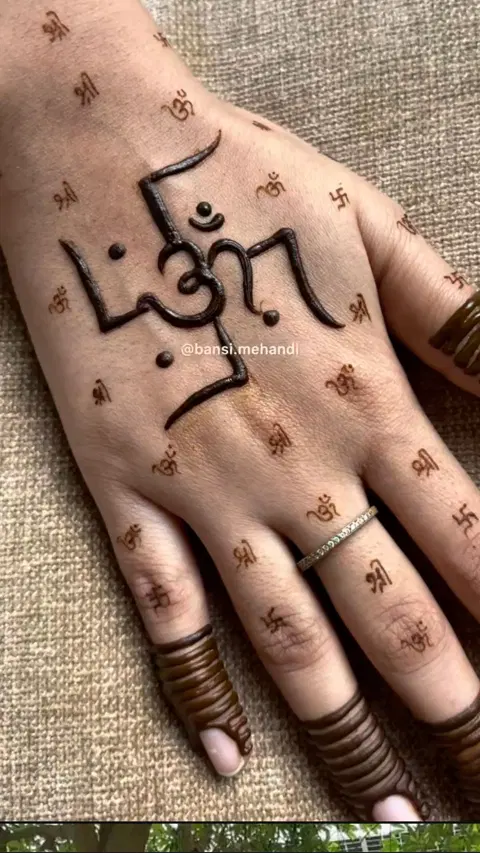 aesthetic arabic deity back hand mehndi design