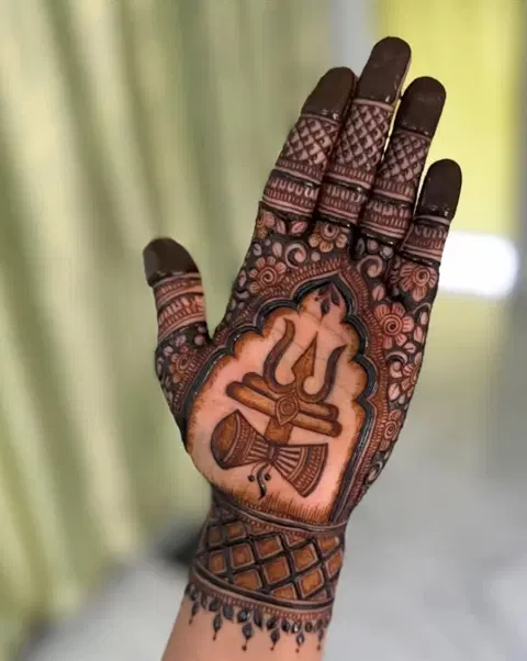 arabic bridal deity finger mehndi design