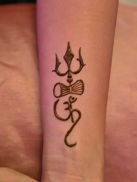 arabic bridal deity arm mehndi design