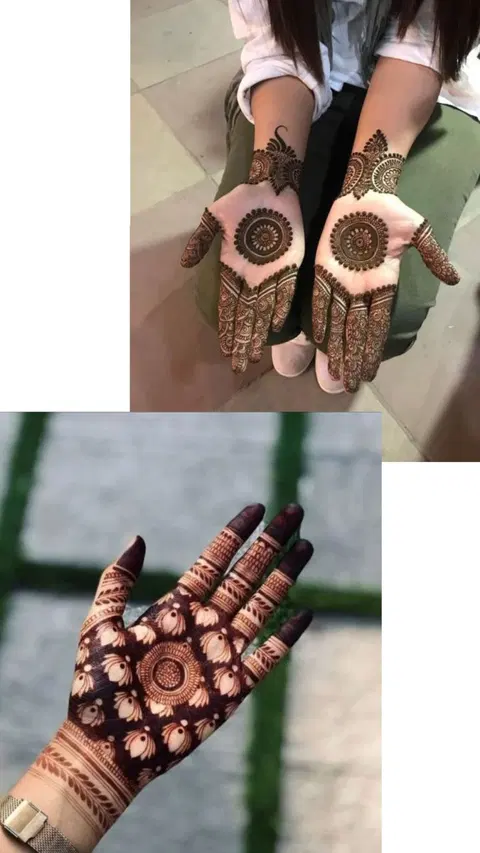 simple jaal back hand mehndi design