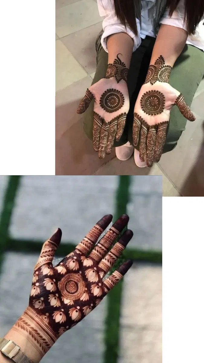 Simple Back Hand Mehndi Design with Jaal for Raksha Bandhan