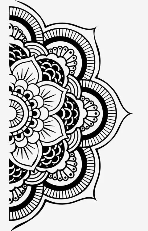 simple circle mehndi design