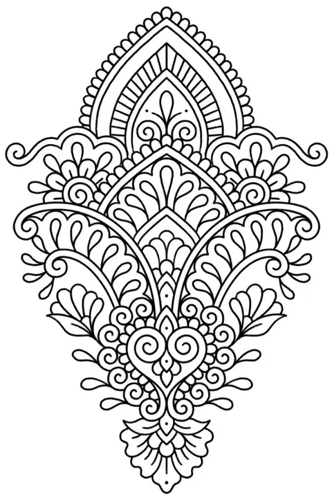 indian circle mehndi design