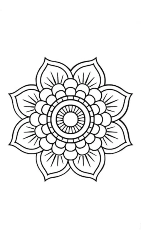 simple circle mehndi design