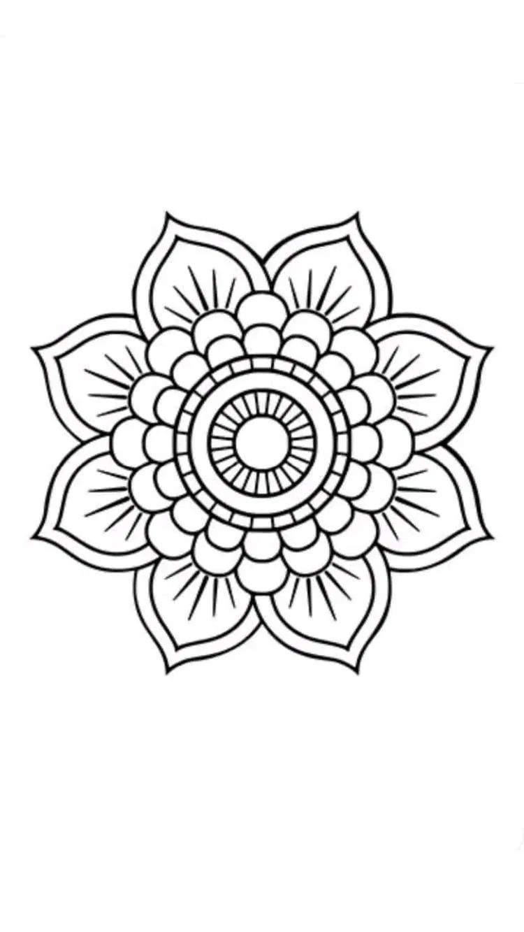 Simple Mehndi Design with Gol Tikki, Flowers and Lotus (3)