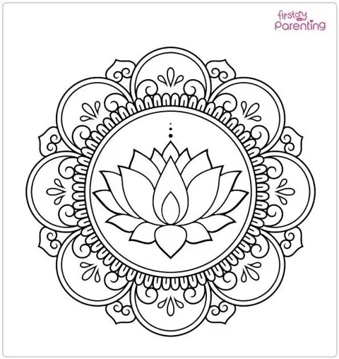 simple circle mehndi design