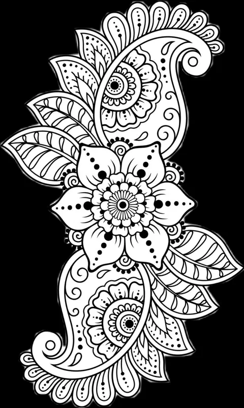 flower mehndi design