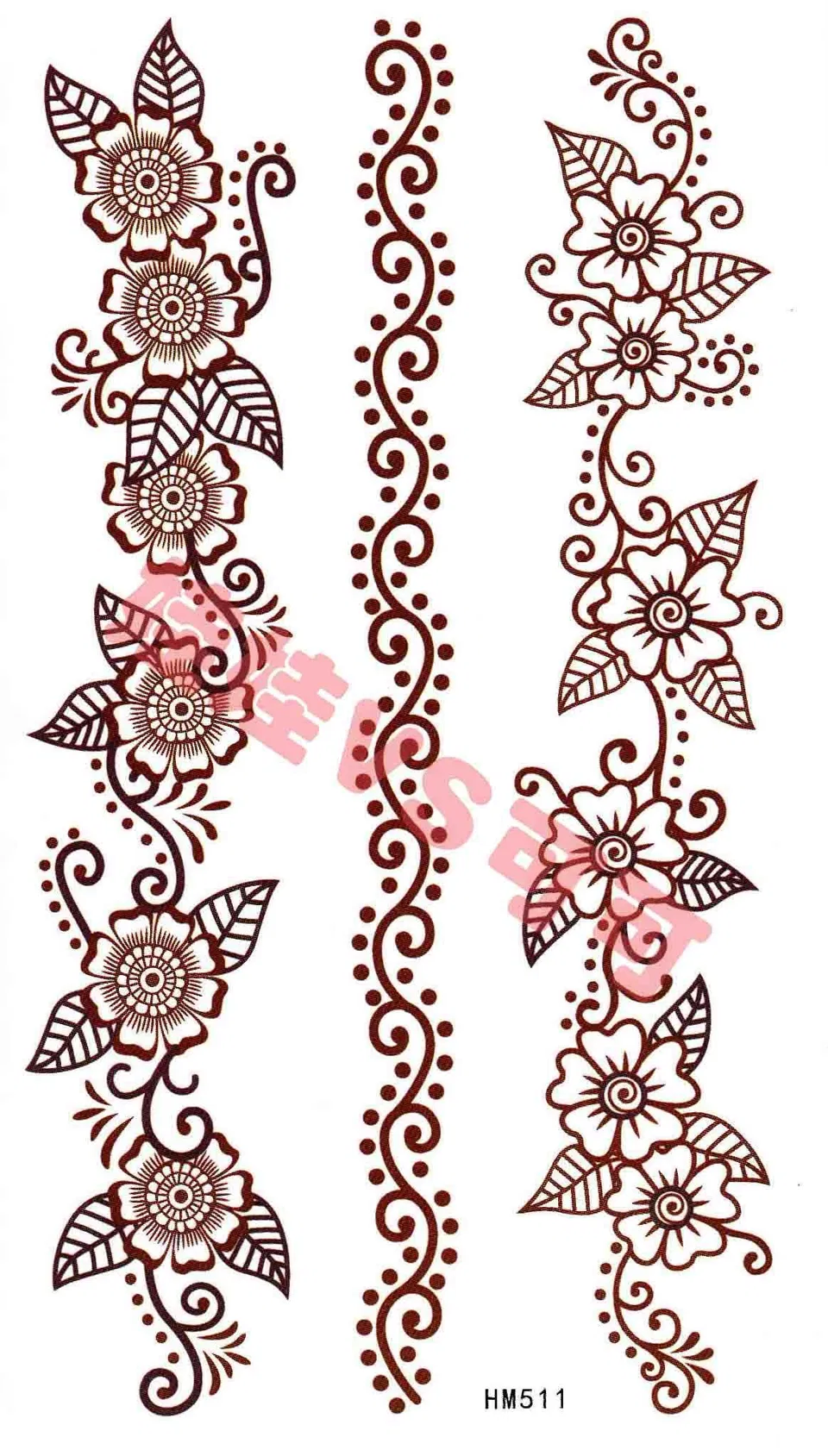 Mehndi Design with Flowers, Hearts and Lotus (3)