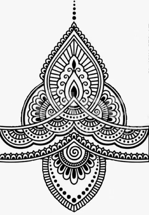 indian circle foot mehndi design