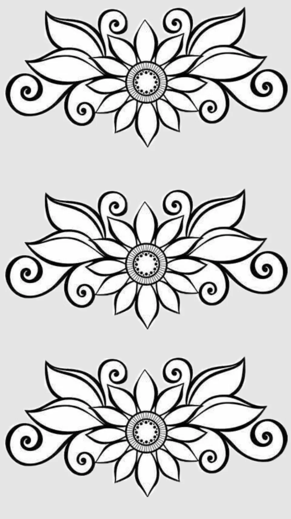 Simple Mehndi Design with Lotus (2)