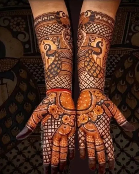 bridal indian figure full hand mehndi design