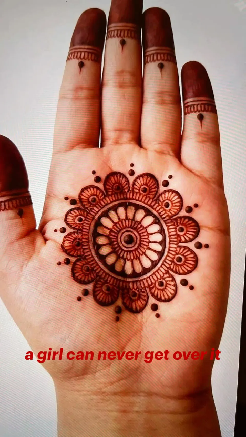 Indian Simple Finger Mehndi Design with Gol Tikki and Deity