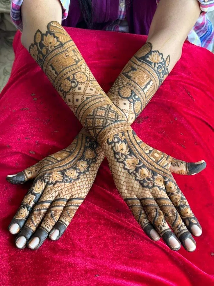 Bridal Back Hand Mehndi Design (2)