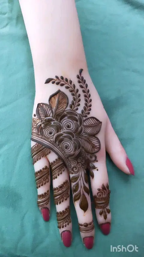 arabic pakistani back hand mehndi design