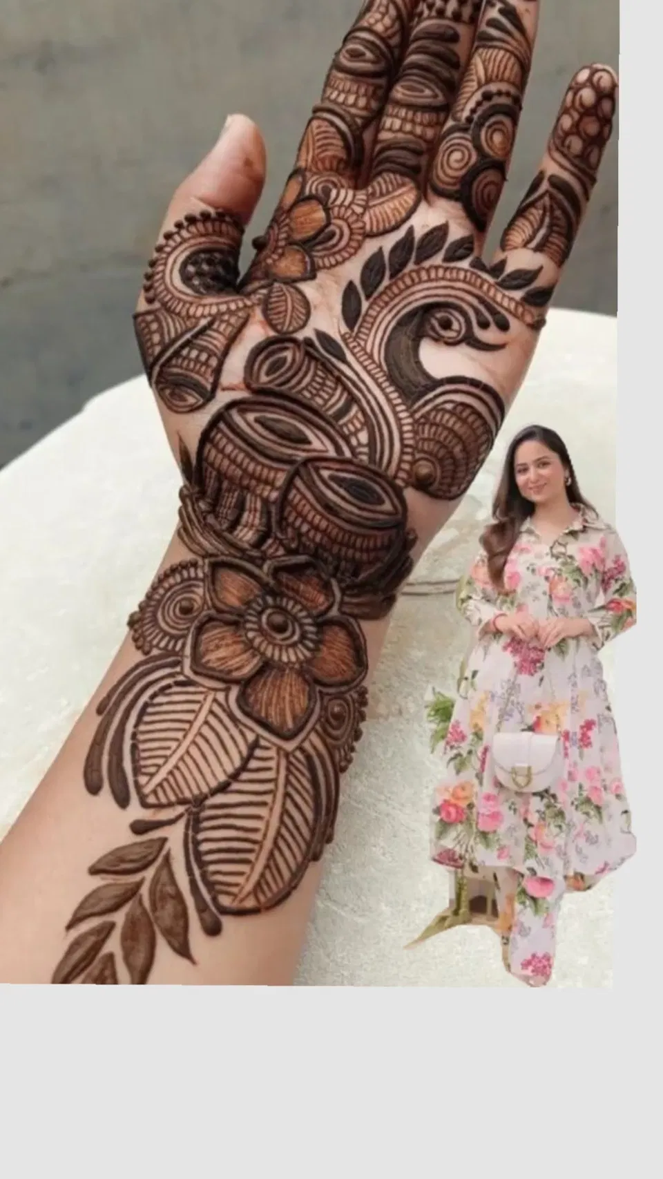 Arabic Bridal Foot Mehndi Design with Gol Tikki