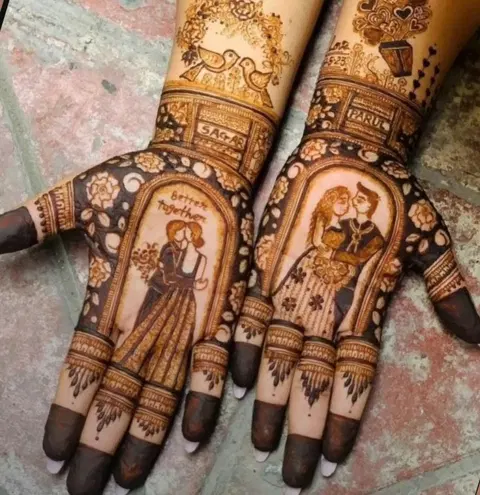 stylish figure mehndi design