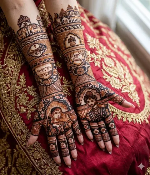 bridal stylish figure full hand mehndi design