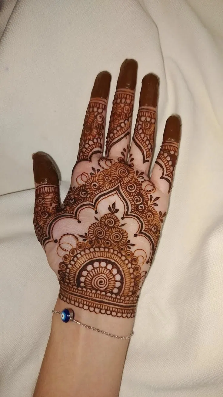 Aesthetic Arabic Finger Mehndi Design (6)