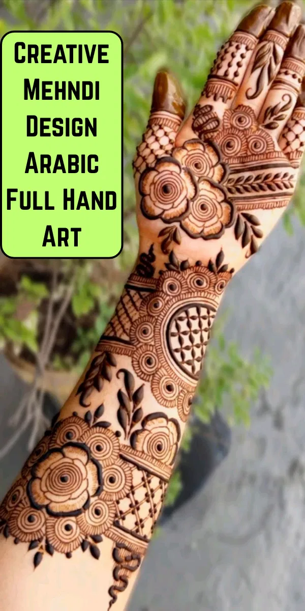 Aesthetic Arabic Back Hand Mehndi Design (2)