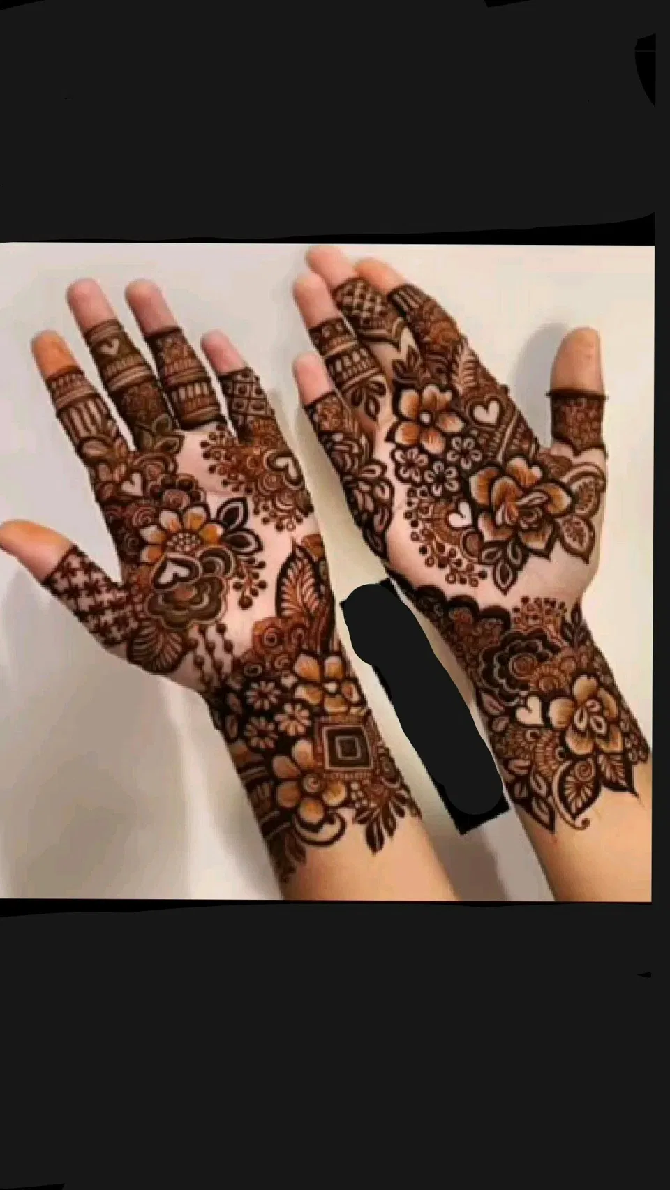 Aesthetic Bridal Front Hand Mehndi Design with Flowers and Jaal