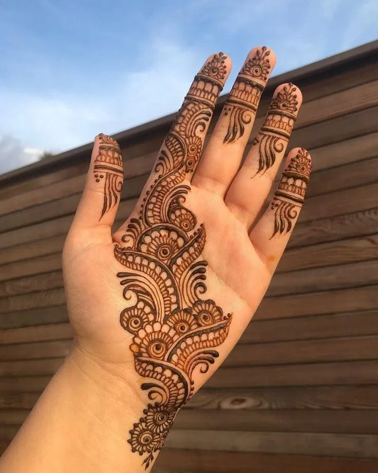Arabic Indian Front Hand Mehndi Design