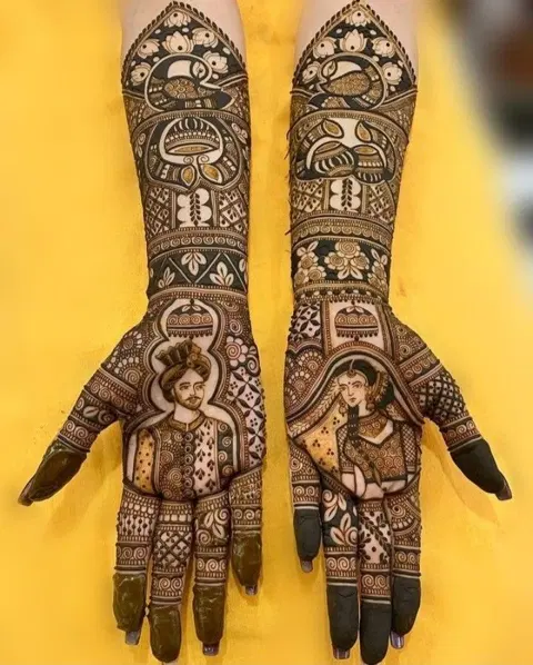 bridal figure full hand mehndi design