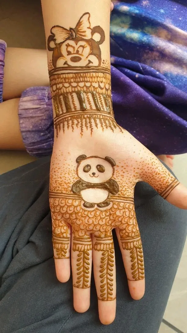 Front Hand Mehndi Design for Diwali