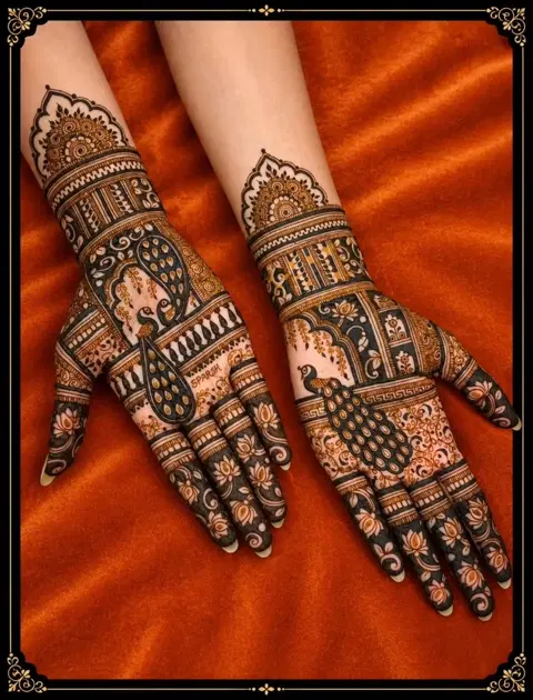 front hand mehndi design