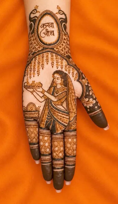 figure mehndi design