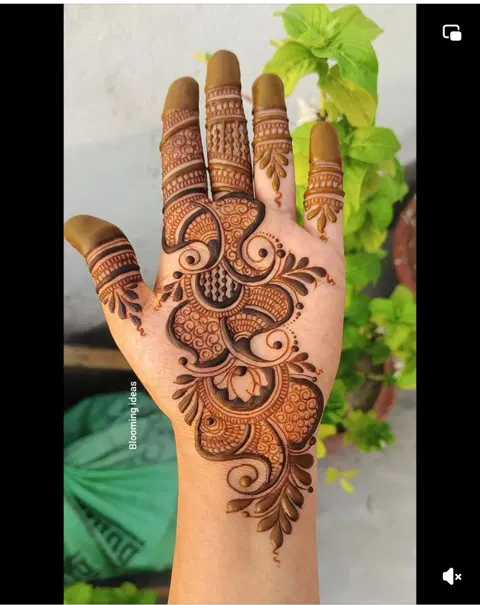 arabic simple bel front hand mehndi design