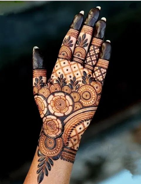 bridal full hand mehndi design
