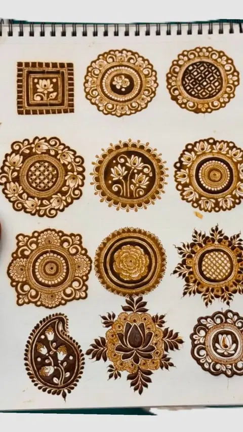 arabic bridal circle finger mehndi design