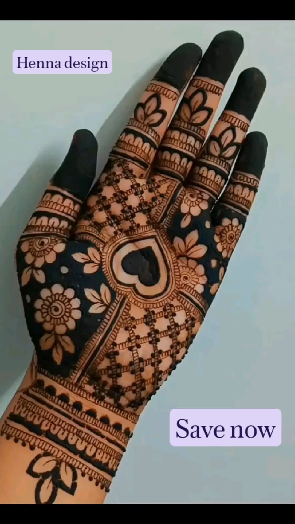 Arabic Bridal Front Hand Mehndi Design with Gol Tikki, Flowers and Hearts (3)