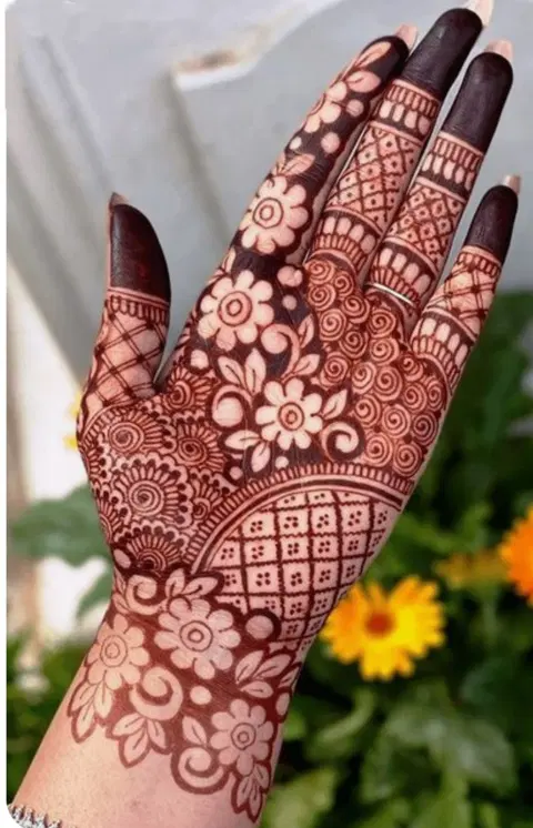 arabic front hand mehndi design