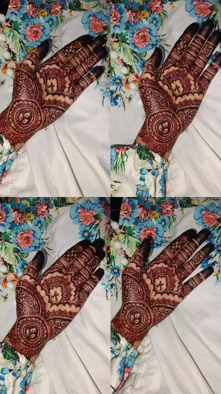 Bridal Front Hand Mehndi Design with Jaal