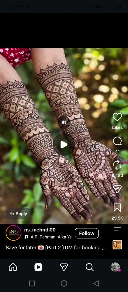 bridal heart front hand mehndi design