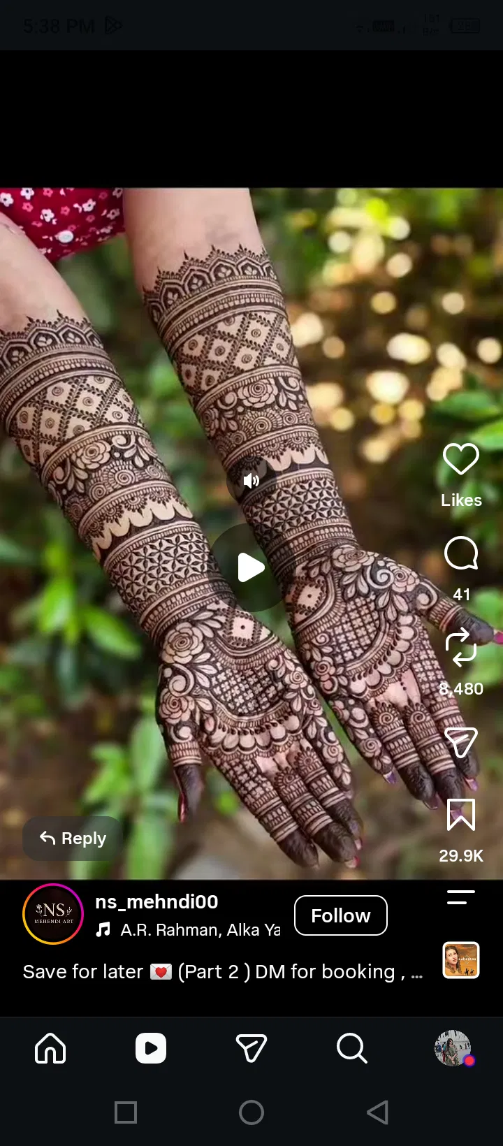 Bridal Front Hand Mehndi Design with Hearts