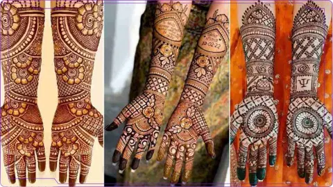 figure full hand mehndi design