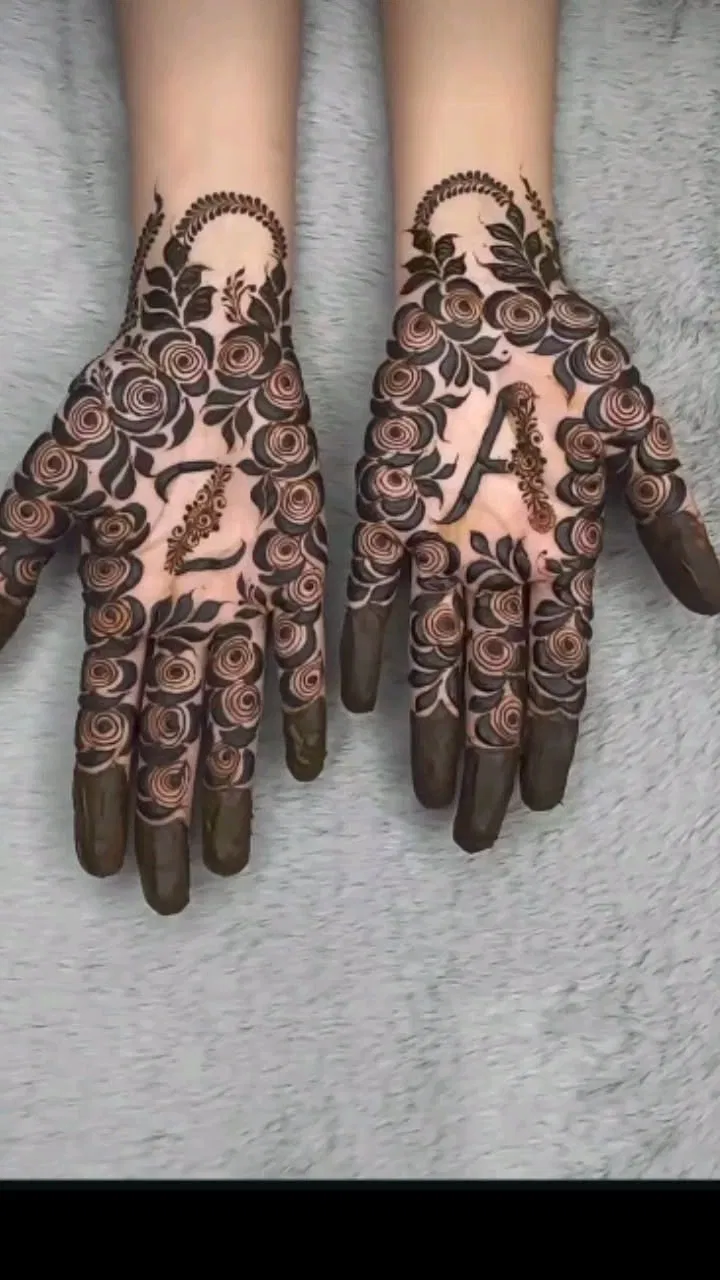 Aesthetic Arabic Back Hand Mehndi Design for Eid (23)