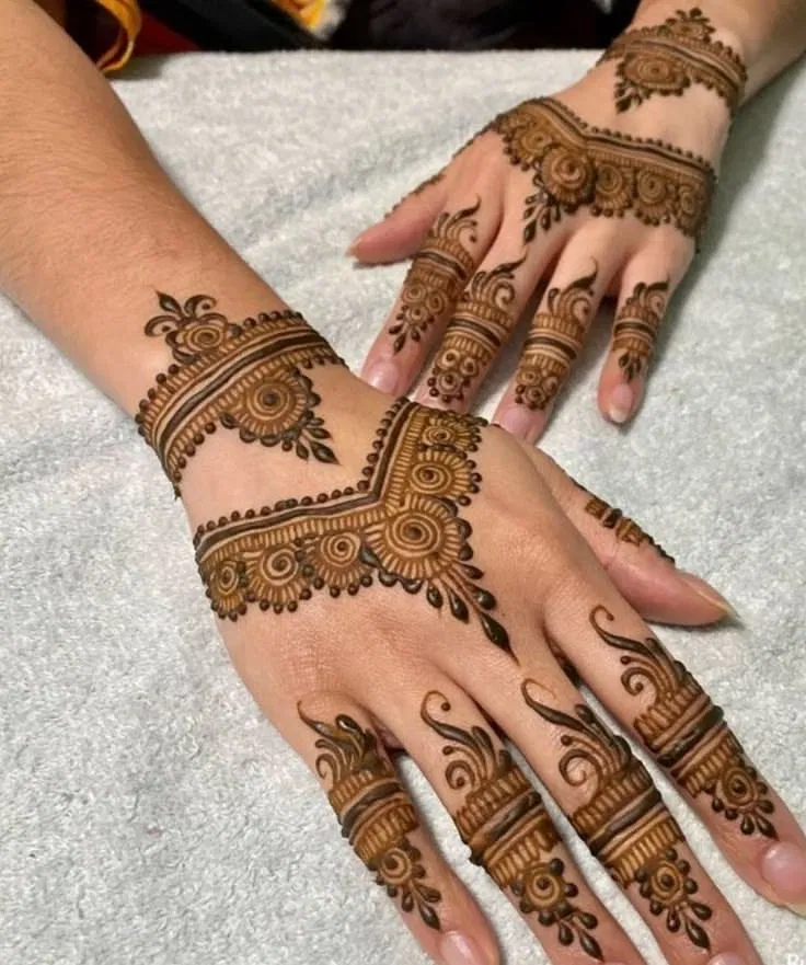 Minimal Simple Back Hand Mehndi Design (11)