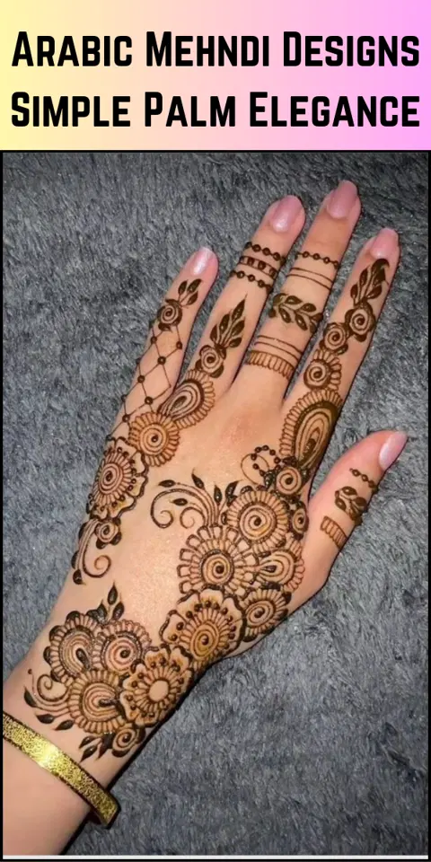 aesthetic arabic bel back hand mehndi design
