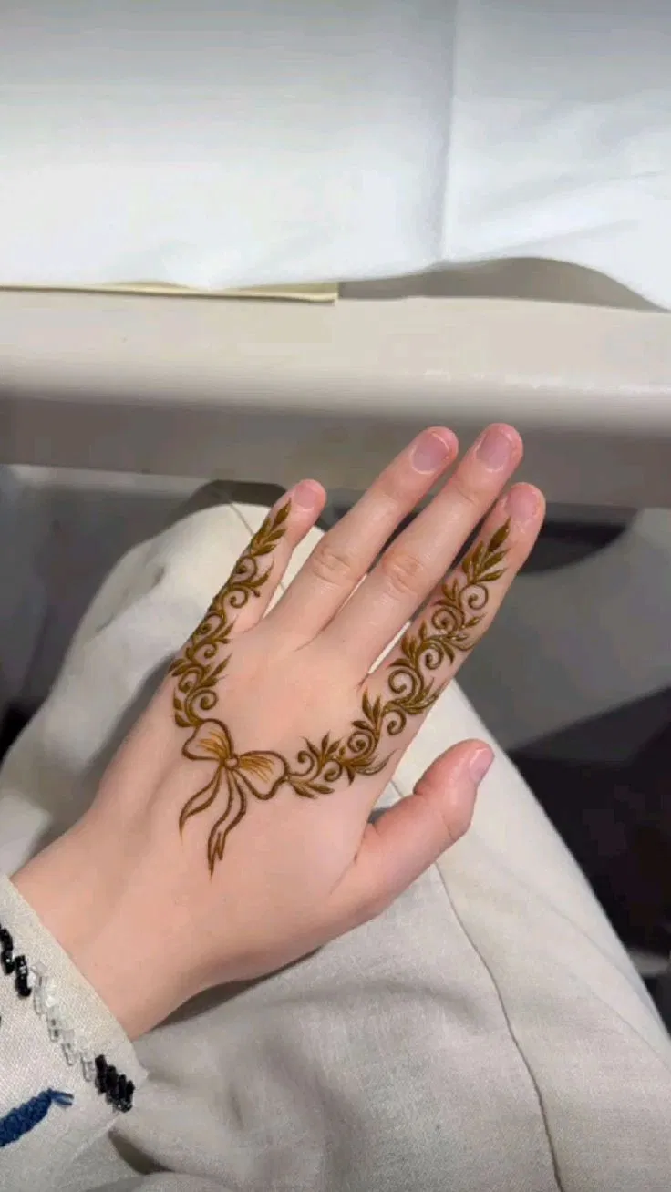 Aesthetic Arabic Back Hand Mehndi Design with Jaal for Eid (4)